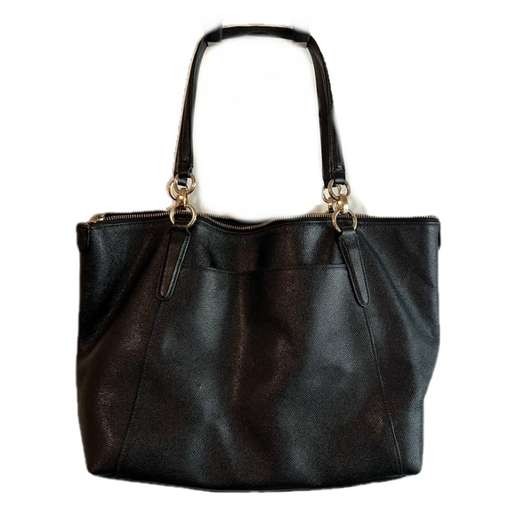 Coach Black Tote Bag with Gold Accents - Picture 2 of 4